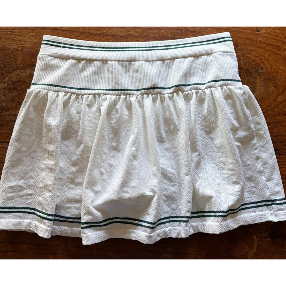 All in Motion White Green Striped Tennis Mini Skirt Skort Size M - Picture 7 of 7